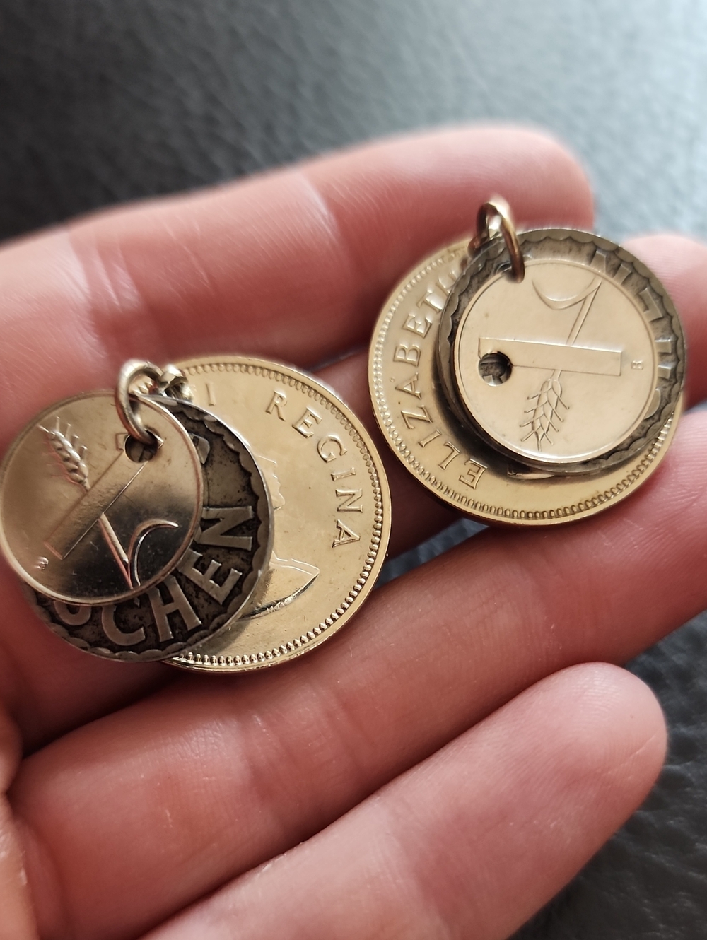 VTG Gold-Tone Coin Dangle Clip Earrings - Women Jewelry